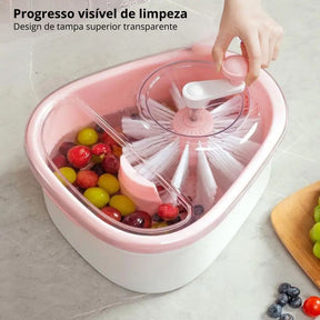 CleanSpin – Máquina de Lavagem e Limpeza de Frutas e Legumes com Escova Rotativa